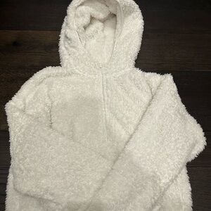 Aritzia Cozy White Hoodie